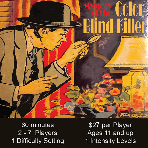 Original Mystery of the Color Blind Killer room artwork